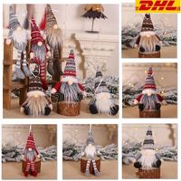 Wholesale Party Christmas Decoration Ornaments Knitted Plush Gnome Doll Home Decor Wall Hanging Pendant Holiday Party Kids Doll Gifts