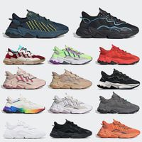 Wholesale Running shoes Adds Ozweego for Men Women Trainers the gift Cloud White Grey Solar Green Black Bright Cyan Wine Red Hi Res Red Clear Brown Comfortable Sports Sneakers