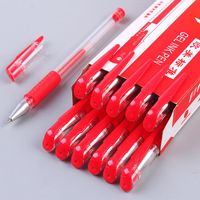 Wholesale Gel Pens Boxed Standard Red Ink Office Stationery Commercial Signature Student Writing Supplies mm Bullets