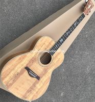 Wholesale Grote Tiger Grain Maple Acoustic Guitar Tendrils serie real abalone inlay Natural Maple Grain Solid Top