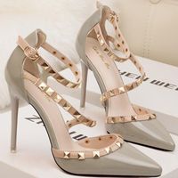 Wholesale Stiletto heel sandals luxury designer women shoes red bottom sole high heels cm Pointed Toes plus size Pumps Dress shoes
