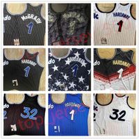 Wholesale Real Stitched Retro Basketball Penny Hardaway Jerseys TOP Quality Authentic Embroidery Tracy StripeMcGrady White Blue Black Jersey