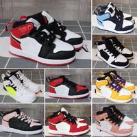 Wholesale EUR26 Baby Boys Girls shoe s Basketball Shoes Wolf Grey Gamma blue black white red prom night kids sneakers tennis
