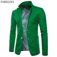 Wholesale Men s Solid Lightweight Casual Blazer Jacket New Slim Fit Lightweight Suit Blazer Male Party Wedding Travel Blazer Hombre X0615