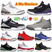 Wholesale Newest Men Basketball Shoes A Ma Maniere Cool Grey Black Cement UNC PE White Purple Hall of Fame Sneakers True Blue University Red Cement Chlorophyll Women Trainers