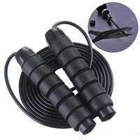 Wholesale Jump Ropes Fitness Rope Thicken Rubber Wire Comfortable Handle Jumping Workout For Women Men Exercise Black
