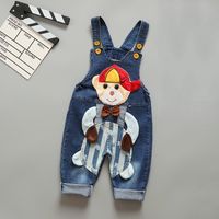 Wholesale Baby Infant Boys Loose Denim Dungarees Long Pants Child Girls Trousers Boys Jeans Overalls Kids Boy Girl Jumpsuit Y
