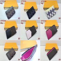 Wholesale men s and women s fashion classic Brown card bag small black lattice leisure credit certificate clip leather ultra thin