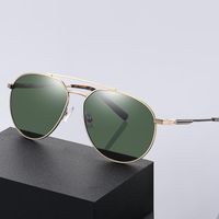 Wholesale Sunglasses Men s Metal Frame With Box TAC Polarized Lens Oval Shape For Men Outdoor Drawing