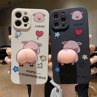 Wholesale Cartoon cute pig Phone case for iPhone pro max cases X XR XS p with soft Silicone protective back cover