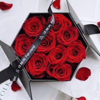 Wholesale Gift Wrap Hexagonal Flip Flower Box Creative Lipstick Cosmetics Wedding Bridesmaid Hand Advertising
