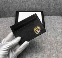 Wholesale 2021 Men Women Fashion Classic animal picture Casual Credit Card ID Holder Leather Ultra Slim Wallet Packet Bag Water ripple purse with