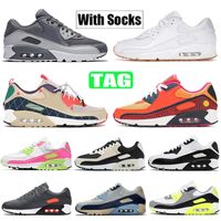 Wholesale 90s Mens Running Shoes Big Size Us Day of the Dead Green Pink Grey Glasgow All Black White South Beach Tennis Trainers Women Men Sports Good Sneakers EUR
