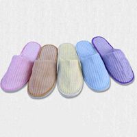 Wholesale Women Shoes Coral Velvet Disposable Hotel Home Indoor Wedding Supplies Non Slip Loafer Guest Slippers One Off Flip Flop