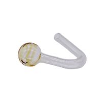 Wholesale Cheap colorful lollipop Glass Oil Burner Pipe mini protable newest design curved g ass oil tubes Nail pipe for smoking