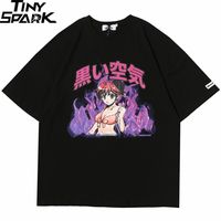 Wholesale Men Hip Hop T Shirt Streetwear Japanese Cartoon Sexy Girl Tshirt Harajuku HipHop Oversize T shirt Anime Cotton Tops Tees