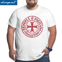 Wholesale Men s T Shirts Knights Templar T Shirts Seal Symbol Code Medieval T Shirt Men Pure Cotton Big Tall Tee Shirt Oversized XL XL XL Clothing