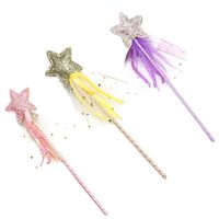 Wholesale Cute Dreamlike Five Pointed Star Fairy Wand Kids Stick Girl Birthday Gift Party Halloween Princess Cosplay Props Colors
