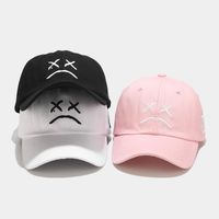 Wholesale Spring new hat tide outdoor baseball caps cartoon cute series crying face embroidery sunscreen ball cap men and women outdoor leisure sunscreen hats