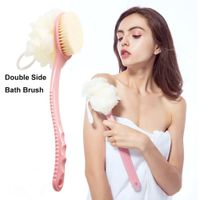 Wholesale Shower Body Loofah Back Scrubber Mesh Sponge Brush Long Handle For Skin Exfoliating Bath Massage Bristles