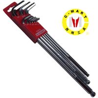 Wholesale 9pc Ball Point Hex Key Wrench Extra Long Arm Allen Key Set Inner Hexagonal Wrenches CRV Hexagon Spanners Metric English System