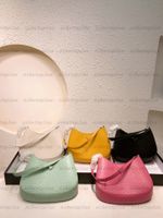 Wholesale Milano Cleo Women Underarm Bag Bright Leather Hand Bag Hobo Designer Alligator Cross Body Ostrich Handbag Designers Luxurys Womens Shoulder Bags Triangle Logo