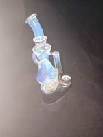 Wholesale smoked silver Carta or peak Recycler Glass Bong dab rig smoking accessories blue hookah mm joint