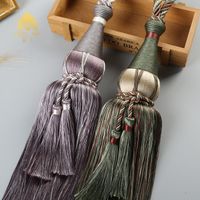 Wholesale Pair Tieback Simple Modern Hanging Ball Tie Fashion Buckle Silk Tassel Spike Tape Back N335 Other Home Decor