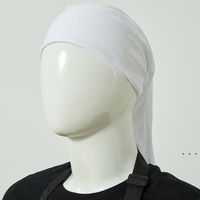 Wholesale Designer Mask Sublimation Magic Turban White Blank Sublimated Headscarf Customized Diy inch Polyester Mutifunctional HHE11955