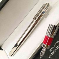 Wholesale Luxury Pen Limited edition Famous pens silver Magnetic cap M Ink Fountain pen stainless steel made