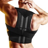 Wholesale Back Support Posture Corrector Shoulder Lumbar Brace Spine Belt Adjustable Adult Corset Correction Body Health Care