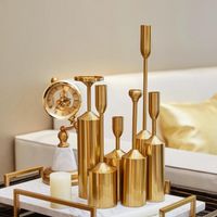 Wholesale Luxury Golden Candlestick Home Table Decoration Candle Holder Photography Props Wedding Party Candlesticks decoration set