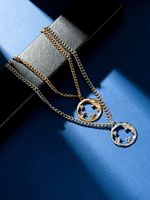 Wholesale Stillgirl Punk Star Moon Necklace For Women Metal Neutral Trendy Kpop Pendant Choker Teen Collar Gift Fashion Jewelry Chains