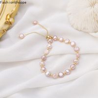 Wholesale Natural Freshwater Pearls Bracelets For Women Handmade Jewelry Multi Color Irregular Shape Baroque Beads Bracelet Beaded Strands