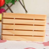 Wholesale newHandmade wood soap holder pine soap tray bathroom soap dishes with groove multi functional kitchen storage tool EWE5248