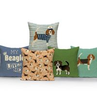 Wholesale Cushion Decorative Pillow Dachshund Dogs Cushion Cover Animals Puppy Pillows Covers Sausage Dog Throw Cases For Chair Sofa Pillowcase
