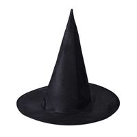 Wholesale Black Witch Hats Wizard Top Hat Party Cap Cosplay Fancy Dress Halloween Masquerade Birthday Party Decoration Baby Shower Q0805