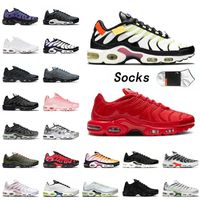 Wholesale Off Plus Tn Se Running Shoes For Womens Mens Volt Spray Paint Crater Electric Green Kiss Triple Black White Grey Reflective Crater Sports Sneakers Trainers Size