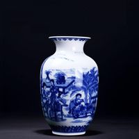 Wholesale Vases Blue And White Porcelain Chinese Vase Ornaments Living Room Flower Arrangement Jingdezhen Antique Ceramics Handmade Decoration