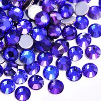 Wholesale New Purple Velvet Crystal HotFix Rhinestones Iron On Hot Fix Rhinestones Glass Strass For Fabric Transfer
