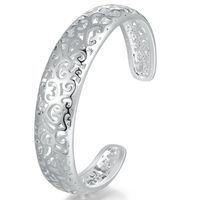 Wholesale Luckyshine Holiday Gift Shiny Pure Sterling Silver Open Adjustable Bracelets Bangles Russia Bangles