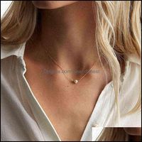 Wholesale Pendant Necklaces Pendants Jewelry Imitation Pearl Invisible Transparent Thin Line Simple Choker Necklace Women Collana Kolye Bijoux Colla