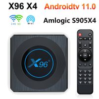 Wholesale Android X96 X4 Amlogic S905X4 G GB RGB Light TV Box Support AV1 K Dual Wifi BT4 GB Set TopBox X96X4
