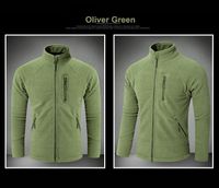 Wholesale Men s Jackets Polar Fleece Jacket Polyster Tactical g Black Oliver Green Khaki