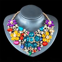 Wholesale Crystal Statement Necklace Earrings Retro Indian Bridal Jewelry Sets Women s Party Wedding Costume Accessories Gifts for Women