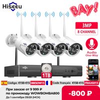 Wholesale Hiseeu CH Wireless CCTV System P P NVR wifi Outdoor MP AI IP Camera Security System Video Surveillance LCD monitor Kit H0901
