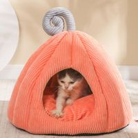 Wholesale Cat Beds Furniture Sell Bed Warm Pet Basket Cozy Dog House Kitten Lounger Cushion Tent For Small Mat Washable Cave Pets