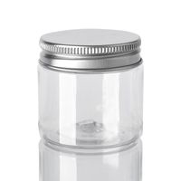Wholesale 30 ml Plastic Jars Transparent PET Plastic Storage Cans Boxes Round Bottle with Plastic Aluminum Lids GWF12409