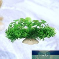 Wholesale Simulation Mini Grass Aquarium Decorations Ornament Fish Tank Artificial Small Size Green Water Plants