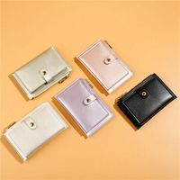 Wholesale Women s Small Slim Short PU Leather Wallet Elegant Shimmer Pos Holder Laser Bifold Zipper Pocket Coin Purse Wallets